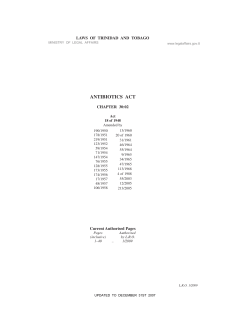 antibiotics act - Ministry of Trade and Industry