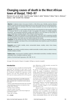 Changing causes of death in the West African town of Banjul, 1942&ndash;97