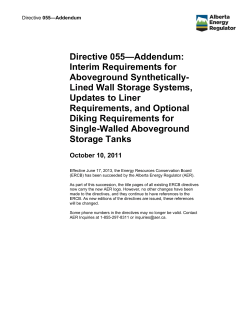 Directive 055—Addendum 2011-10-11: Interim Requirements