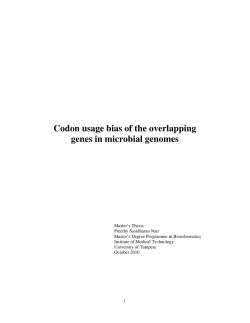 Codon usage bias of the overlapping genes in microbial