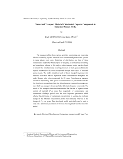 Numerical Transport Model of Chlorinated Organic Compounds in