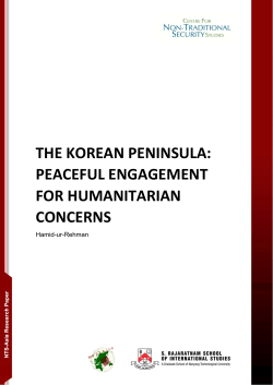 the korean peninsula: peaceful engagement for humanitarian