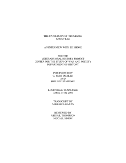 the university of tennessee knoxville an interview with ed