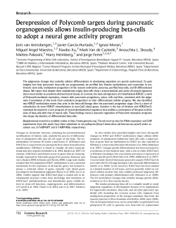 Derepression of Polycomb targets during pancreatic organogenesis