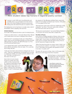 ACC student takes top honors in regional poetry contest