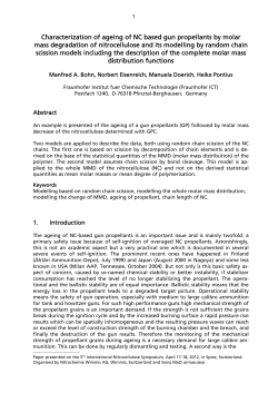 Characterization of ageing of NC based gun propellants by molar
