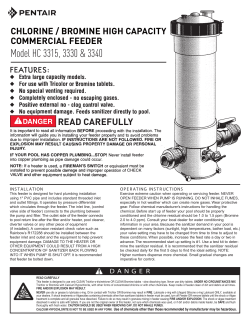 ChlorineBromine High Capacity Commercial Feeder - Pentair