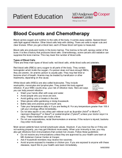 Blood Counts and Chemotherapy