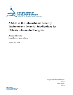 A Shift in the International Security Environment: Potential