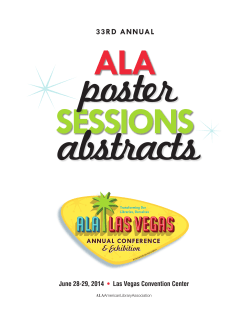 2014 Annual Conference Poster Session Abstracts