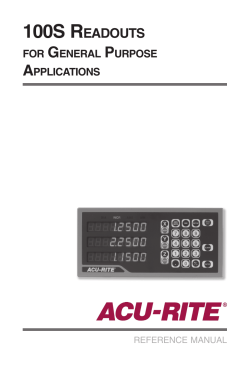 100S for Grinding/General Use - Acu-Rite