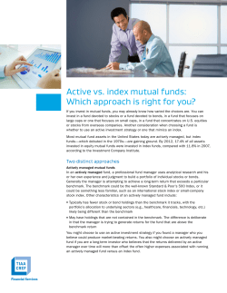 Active vs. index mutual funds: Which approach is right for you?