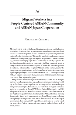 Migrant Workers in a People-Centered ASEAN Community and