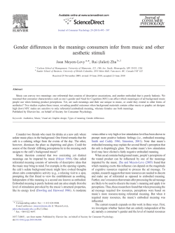 Gender differences in the meanings consumers infer from music and