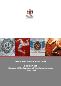 S57-58 Records of the Trustees of the Common Lands 1866-1952