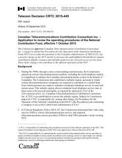 Canadian Telecommunications Contribution Consortium Inc.