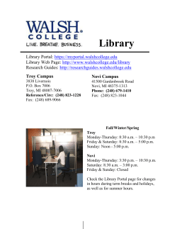 Library - Walsh College