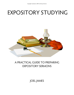Expository Studying - Grace Fellowship Pretoria