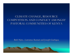climate change, resource competition and conflict