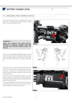 Battery charge level electronic groupsets EPS