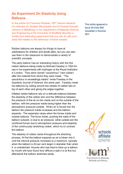 An Experiment On Elasticity Using Balloons