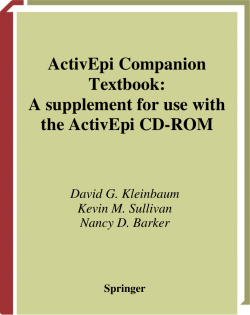 ActivEpi Companion Textbook: A supplement for use with the