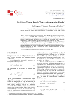 Basicities of Strong Bases in Water: A Computational Study&dagger;