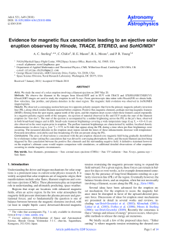 Evidence for magnetic flux cancelation leading to an ejective solar