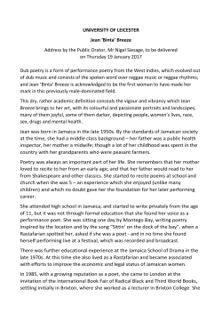 Read Jean `Binta` Breeze`s Oration by Nigel Siesage