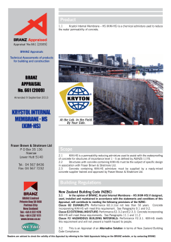 KRySToL INTeRNAL MeMbrane - HS (KIM-HS)