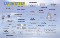 Brain Teaser Answer Key