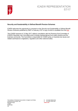 Security and Sustainability in Defined Benefit Pension
