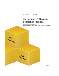 MagneSphere&reg; Magnetic Separation Products Technical