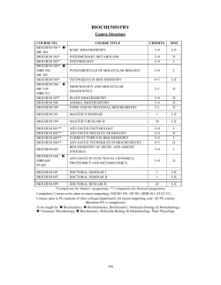 biochemistry