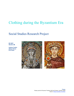 Clothing during the Byzantium Era