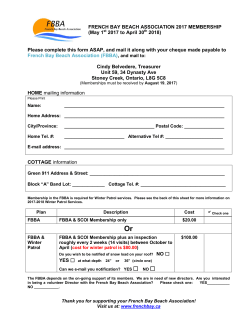 Membership Form - French Bay Beach Association