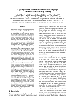 Aligning context-based statistical models of language with brain