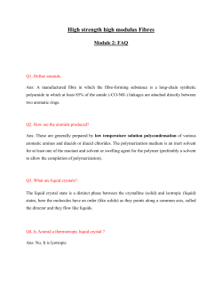 High strength high modulus Fibres