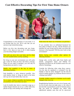 Cost Effective Decorating Tips For First Time Home Owners