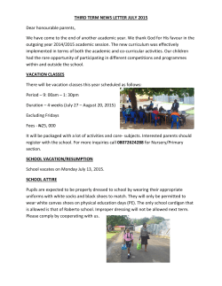 3rd Term 2014/2015 Edition