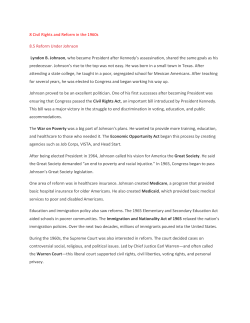 8.5 Reform Under Johnson
