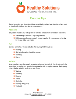 Exercise Tips - Gateway Health Alliance