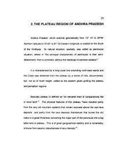 2. THE PLATEAU REGION OF ANDHRA PRADESH