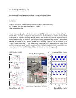 Stabilization Effect of Yaw Angle Misalignment in Sliding Friction