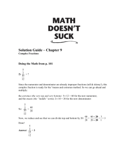 Solution Guide &ndash; Chapter 9