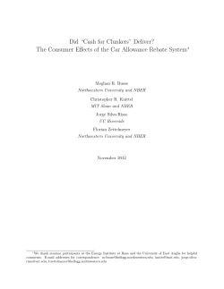 Did &ldquo;Cash for Clunkers&rdquo; Deliver? The Consumer Effects of the Car