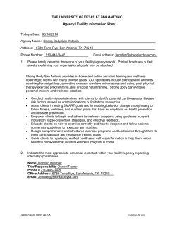 Strong Body SA - UTSA College of Education