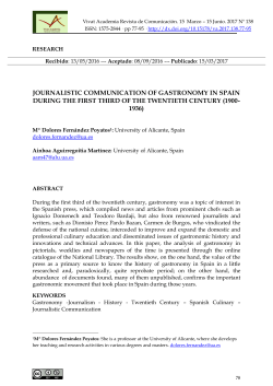 journalistic communication of gastronomy in spain