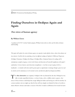 Finding Ourselves in Oedipus Again and Again