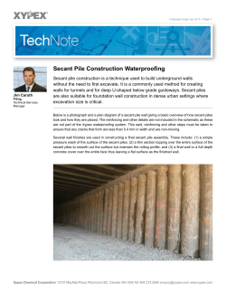 Secant Pile Construction Waterproofing